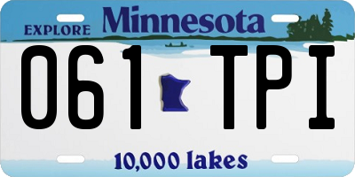 MN license plate 061TPI