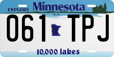 MN license plate 061TPJ