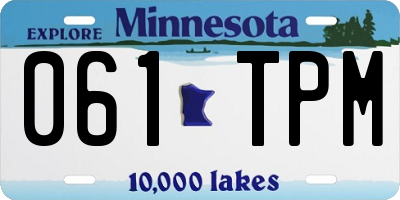 MN license plate 061TPM