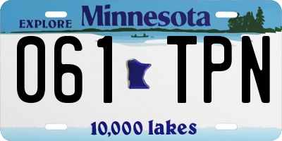 MN license plate 061TPN