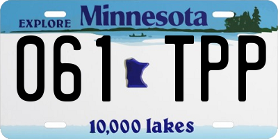 MN license plate 061TPP