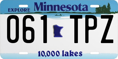 MN license plate 061TPZ