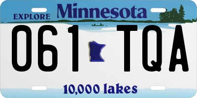 MN license plate 061TQA