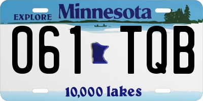 MN license plate 061TQB