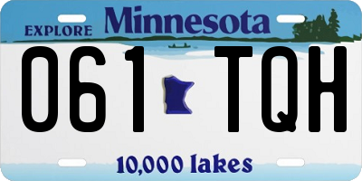 MN license plate 061TQH