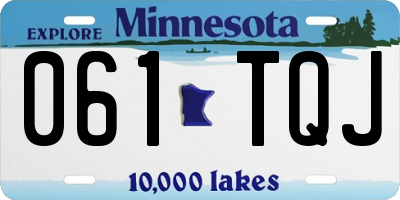 MN license plate 061TQJ