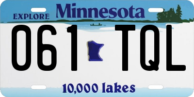 MN license plate 061TQL