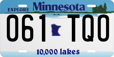 MN license plate 061TQO