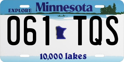 MN license plate 061TQS
