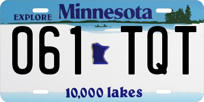 MN license plate 061TQT