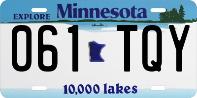 MN license plate 061TQY