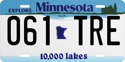 MN license plate 061TRE