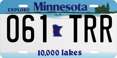 MN license plate 061TRR