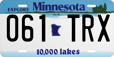 MN license plate 061TRX
