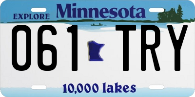 MN license plate 061TRY