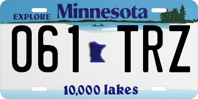 MN license plate 061TRZ