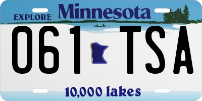 MN license plate 061TSA