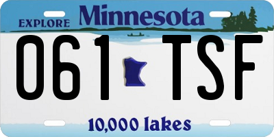MN license plate 061TSF