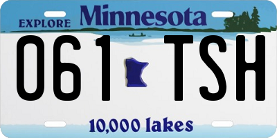 MN license plate 061TSH