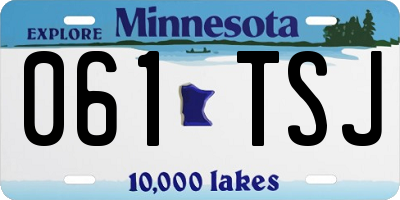MN license plate 061TSJ