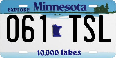 MN license plate 061TSL