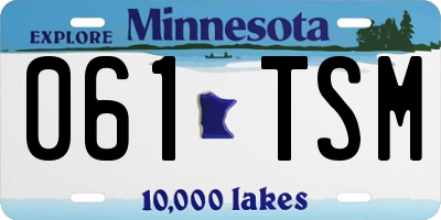 MN license plate 061TSM