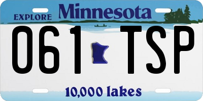 MN license plate 061TSP