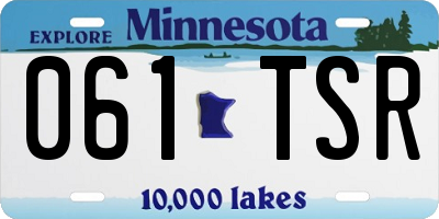 MN license plate 061TSR