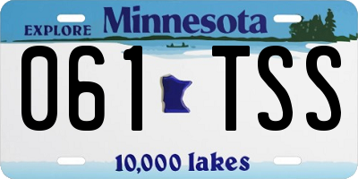 MN license plate 061TSS