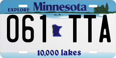 MN license plate 061TTA