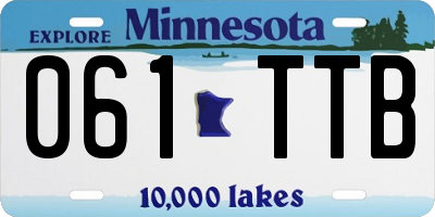 MN license plate 061TTB