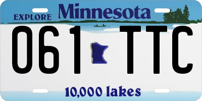MN license plate 061TTC