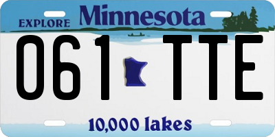 MN license plate 061TTE