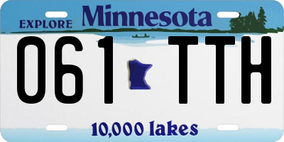 MN license plate 061TTH