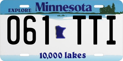 MN license plate 061TTI