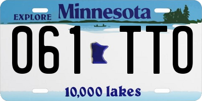 MN license plate 061TTO