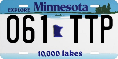 MN license plate 061TTP