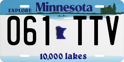 MN license plate 061TTV