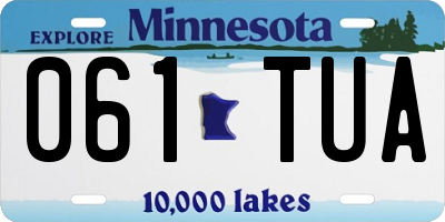 MN license plate 061TUA
