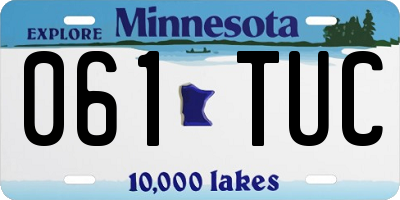 MN license plate 061TUC
