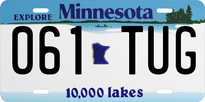 MN license plate 061TUG