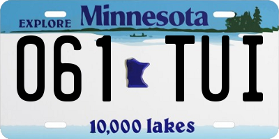 MN license plate 061TUI
