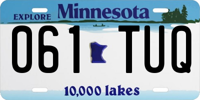 MN license plate 061TUQ