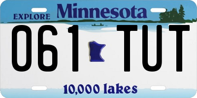 MN license plate 061TUT