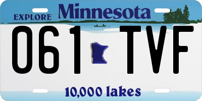 MN license plate 061TVF