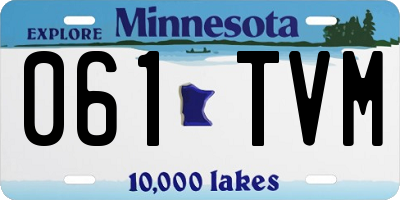 MN license plate 061TVM