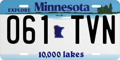 MN license plate 061TVN