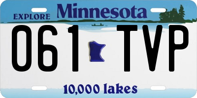 MN license plate 061TVP