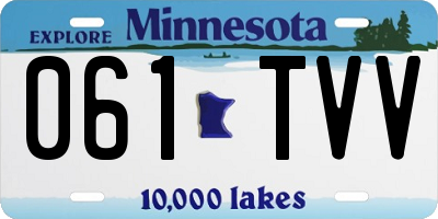 MN license plate 061TVV
