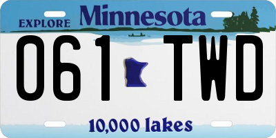 MN license plate 061TWD